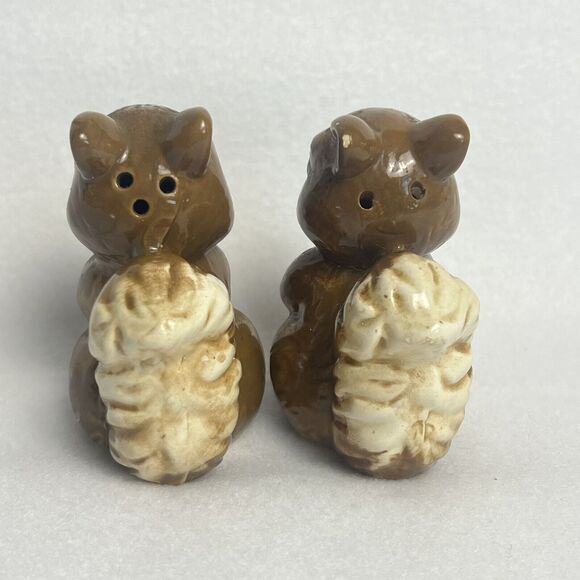 VTG Ceramic Squirrel Salt And Pepper Shaker Set Forest Woodland Animal Whimsy - Picture 9 of 15